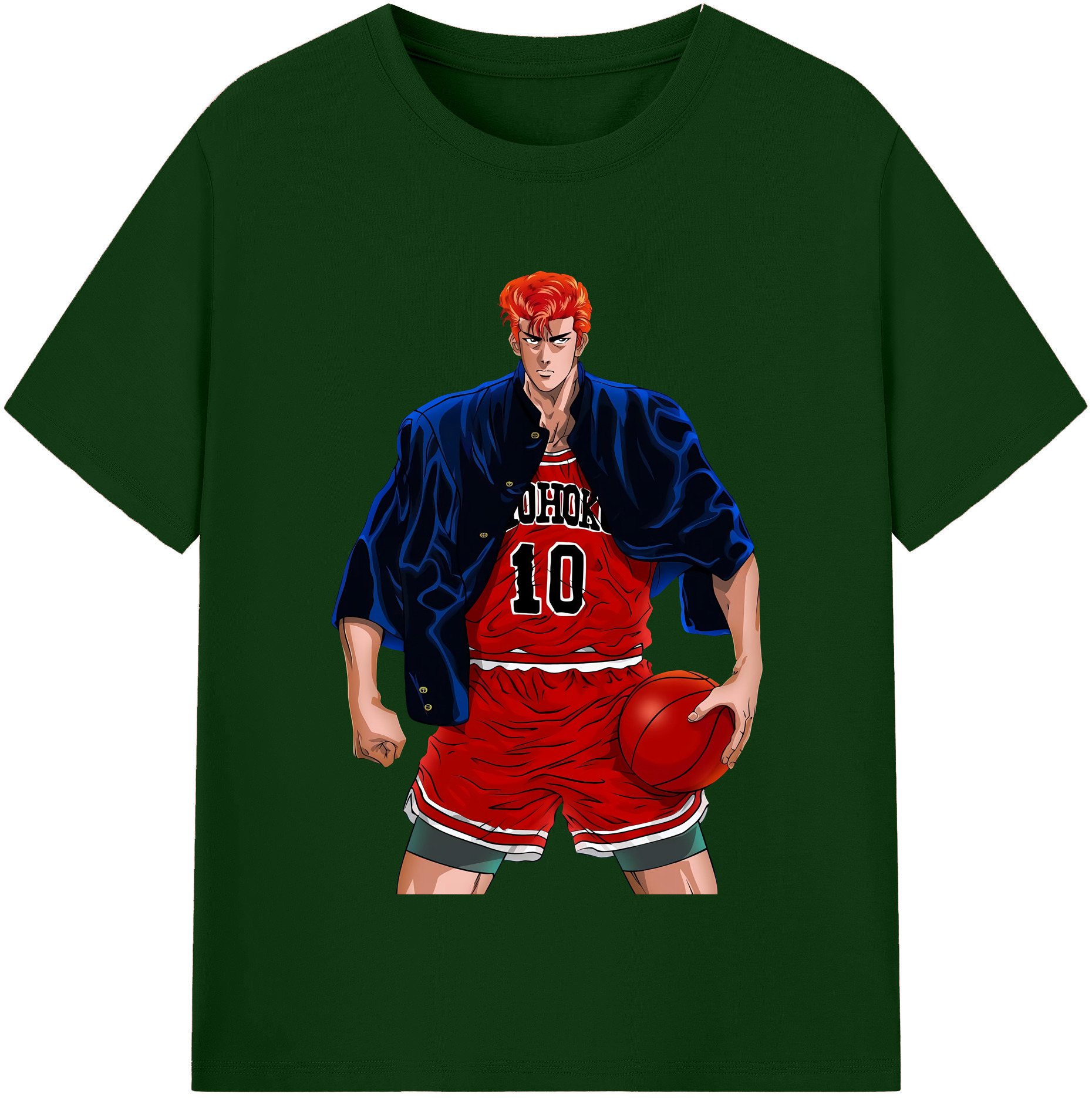 SLAM DUNK／スラムダンク 綿100％半袖Tシャツ（フロントプリント）
